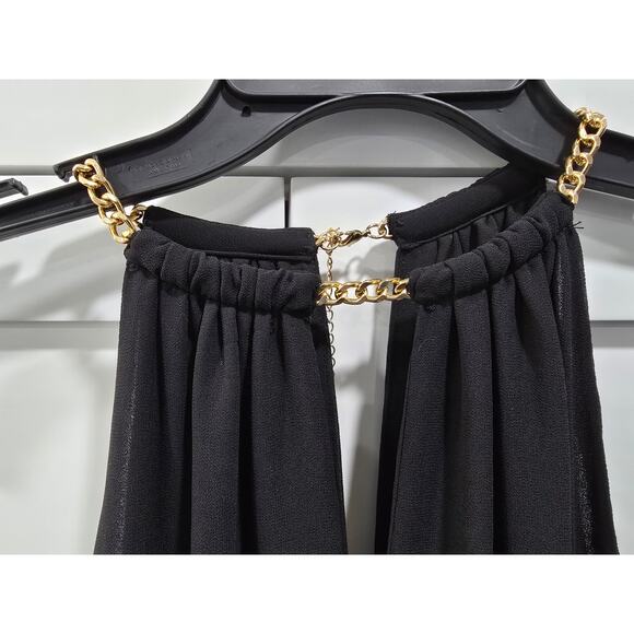 Michael Kors Black Chain-Neck Halter Dress – Size 2 - Picture 5 of 16